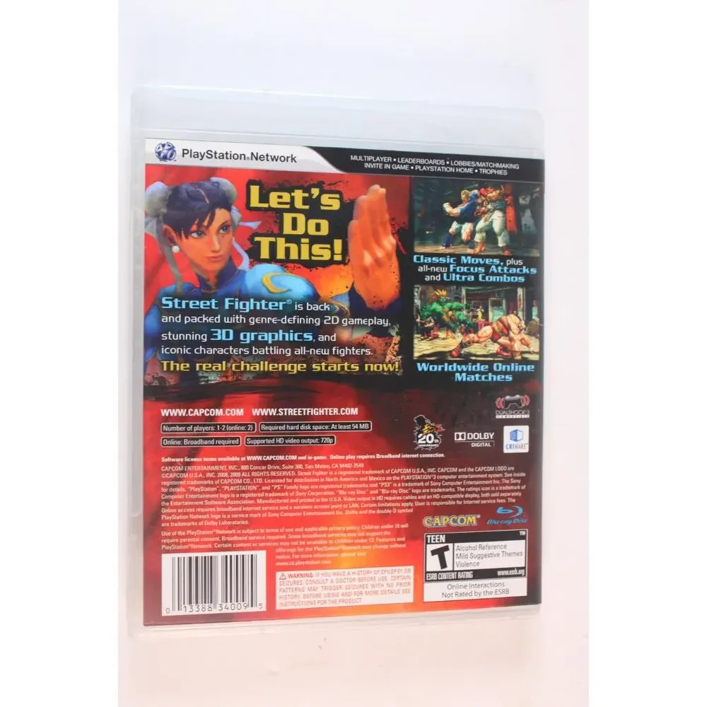 Street Fighter IV (Sony PlayStation 3, 2009, PS3) Includes collector's Disc